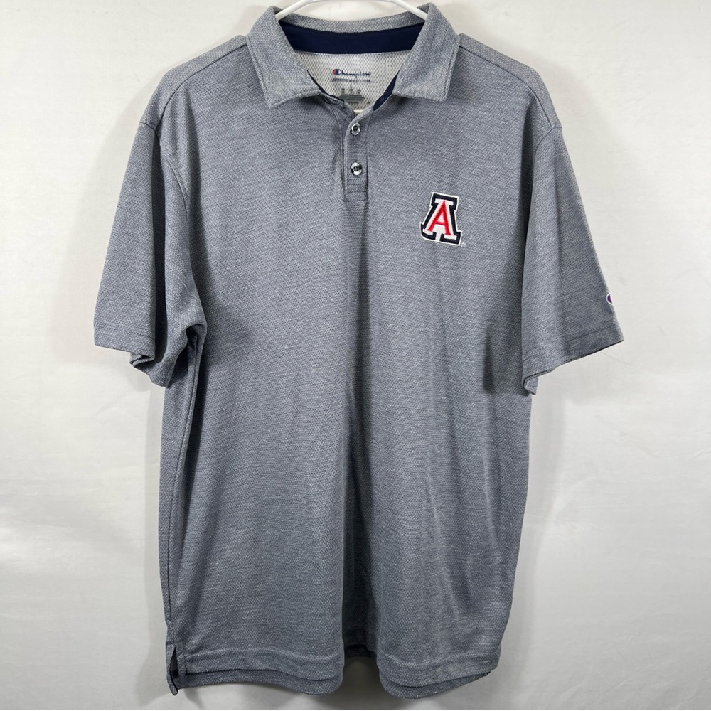 Champion Arizona Wildcats Heather Gray Polo with Embroidered Logo 0863